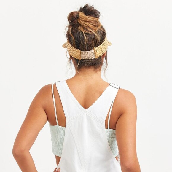 Hemlock Hat Company Capri Straw Visor in Blonde NWOT - Picture 3 of 10